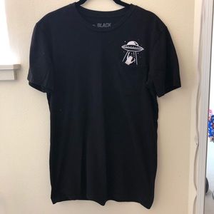 cat alien pocket tee